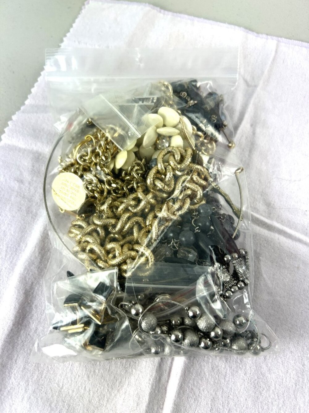 Mixed Jewelry Lot Bag Most is Wearable Costume Pieces 1.5 lbs